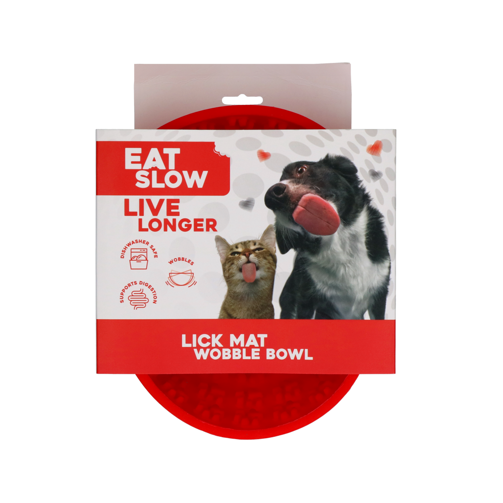 Eat Slow Live Longer Wackelnapf – Anti-Schlingnapf Mit Leckmatte Funktion
