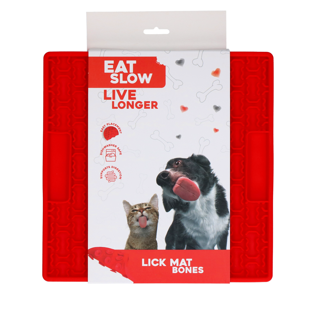 Eat Slow Live Longer Leckmatte Knochen – Fördert Langsame Ernährung für Haustiere