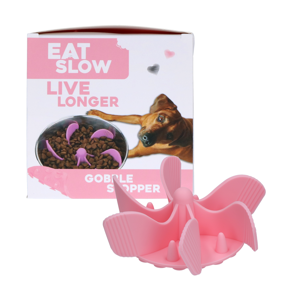 Eat Slow Live Longer Gobble Stopper Rosa – Für Langsame Fütterung und Weniger Gier