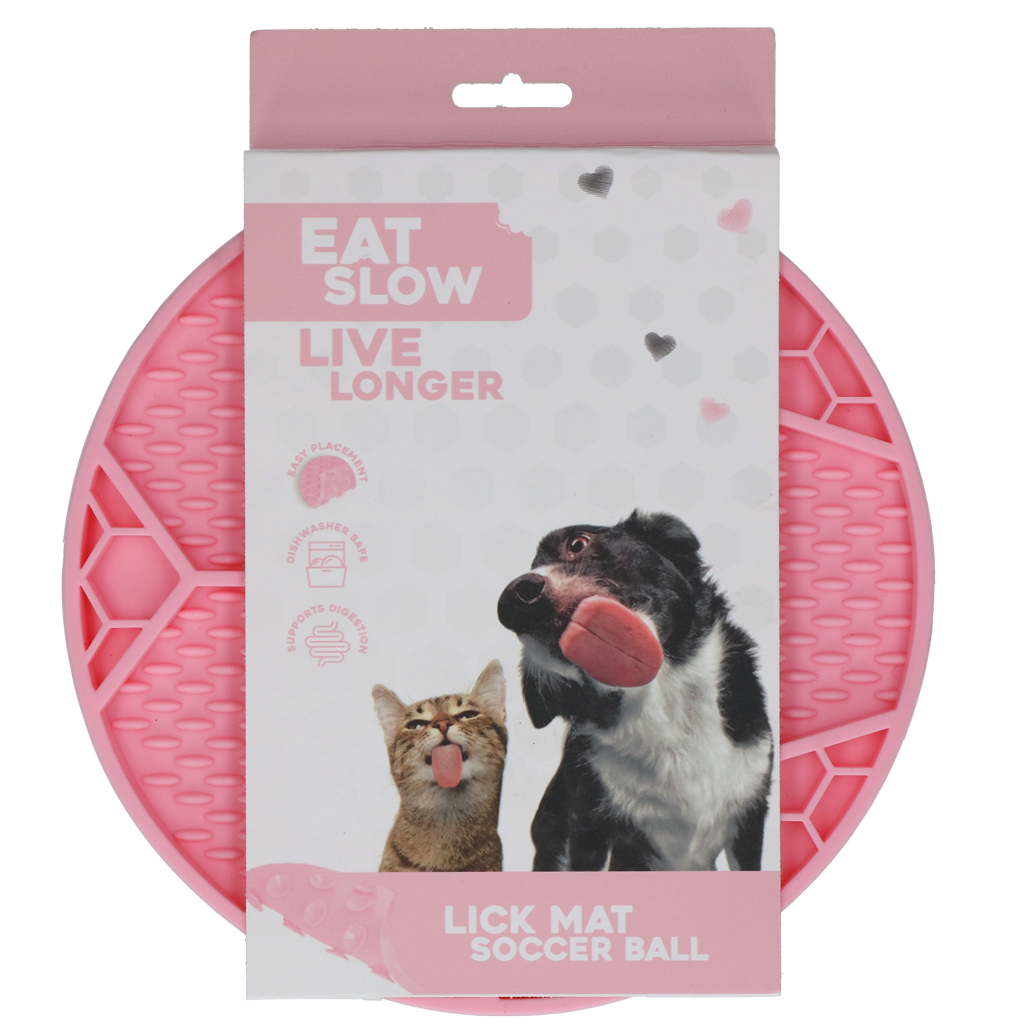 Eat Slow Live Longer Leckmatte Fußball Rosa – Anspruchsvolles Lecken Mit Saugnäpfen