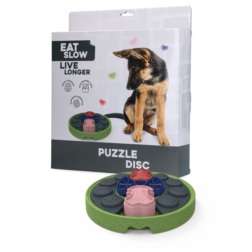 Eat Slow Live Longer Futterpuzzle Disc – Fördert Spielerisches Fressen für Hunde