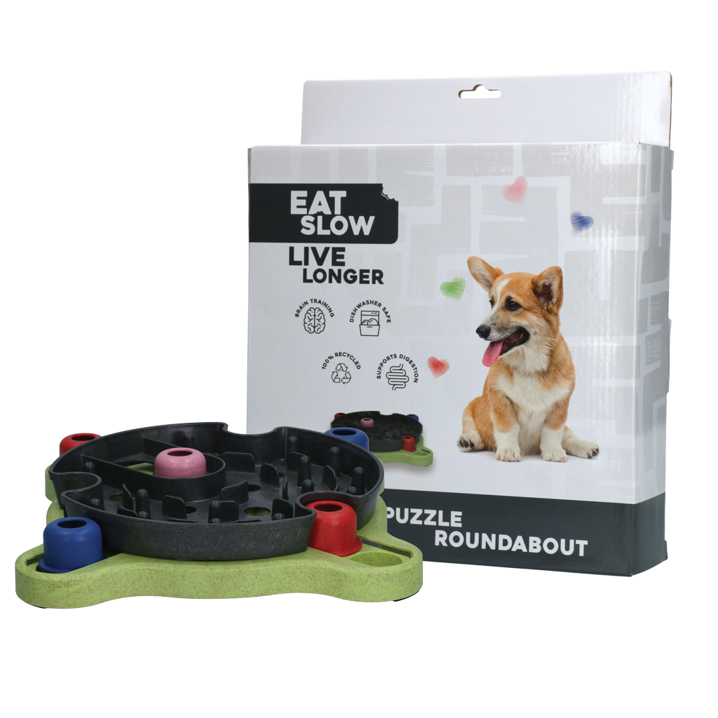 Eat Slow Live Longer Futterpuzzle Rundabout – Interaktive Beschäftigung Für Hunde