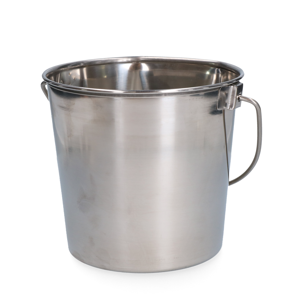 EdelstahlPro Edelstahleimer 3,71 l – Stabil und Praktisch Mit Flachem Rand