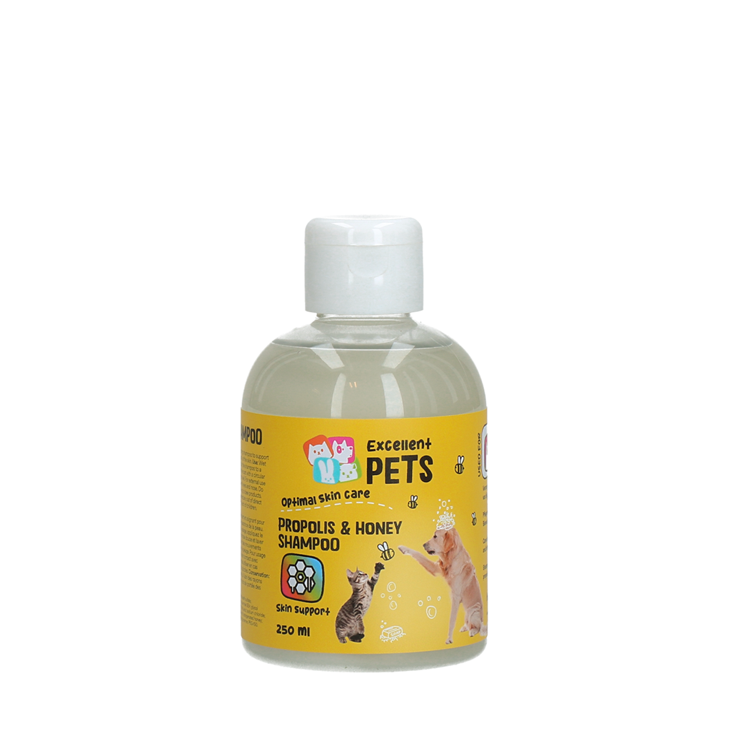 Excellent Pets Propolis und Honig Shampoo 250 ml – Hautpflegende Reinigung für Haustiere