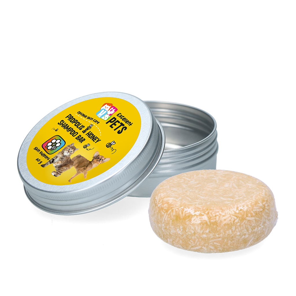 Excellent Pets Propolis und Honig Shampoo Bar – Hautpflegende Reinigungsformel