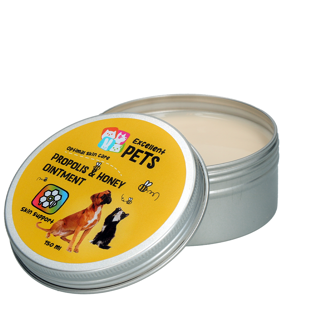 Excellent Pets Propolis und Honig Salbe 150 ml – Hautregeneration für Haustiere