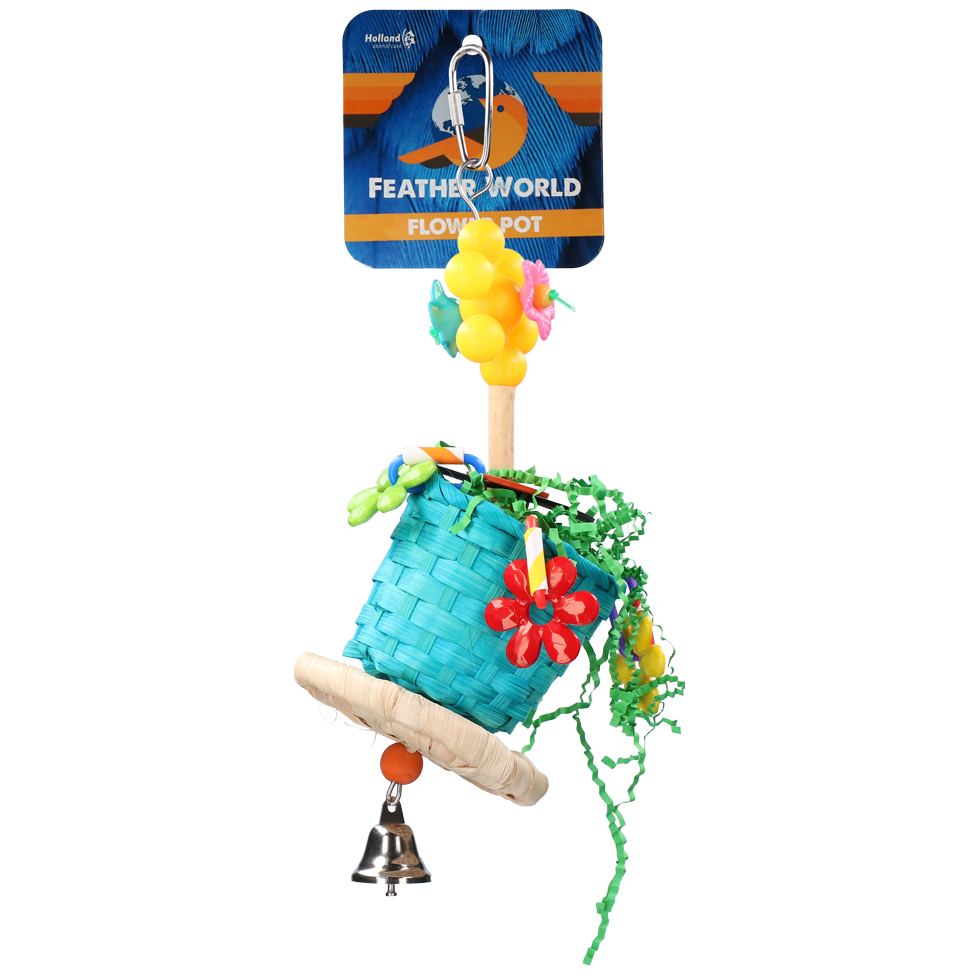 Feather World Blumentopf – Bunte Spielmöglichkeit Für Vögel