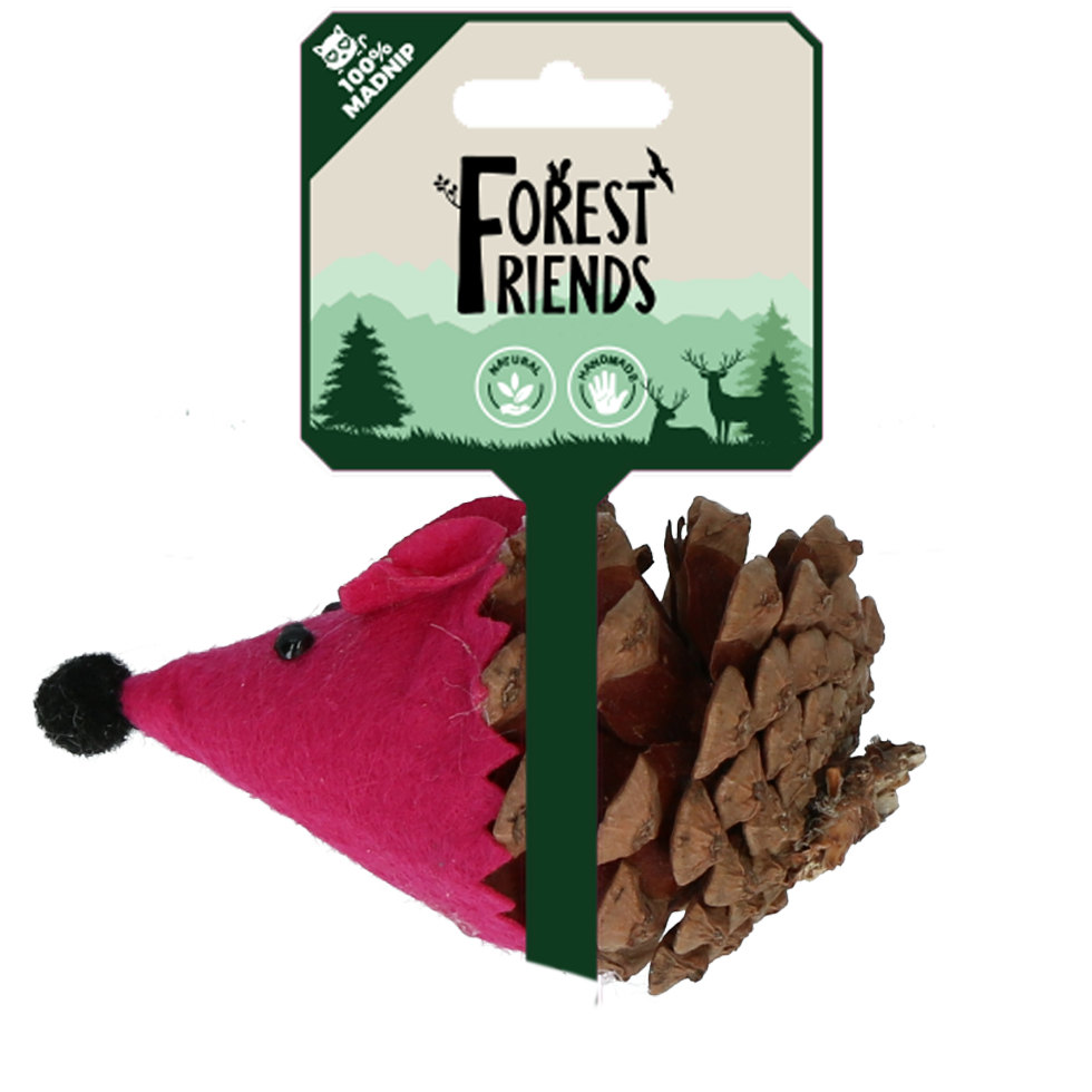 Forest Friends Maus Rose – Handgefertigt Aus Echtem Tannenzapfen Mit Katzenminze