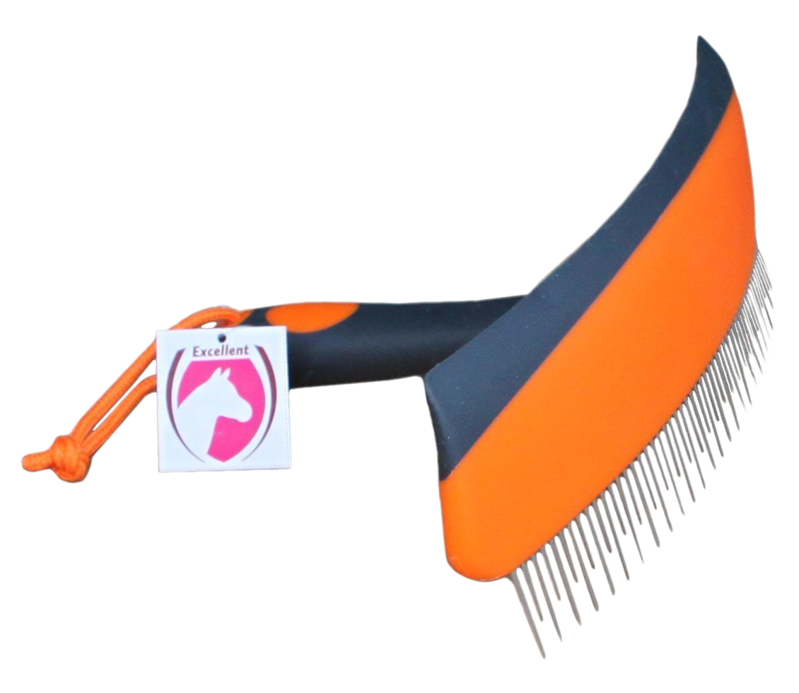 Fun Schweißmesser Orange Schwarz – Ergonomische 2 in 1 Bürste für Schweiß und Schmutz