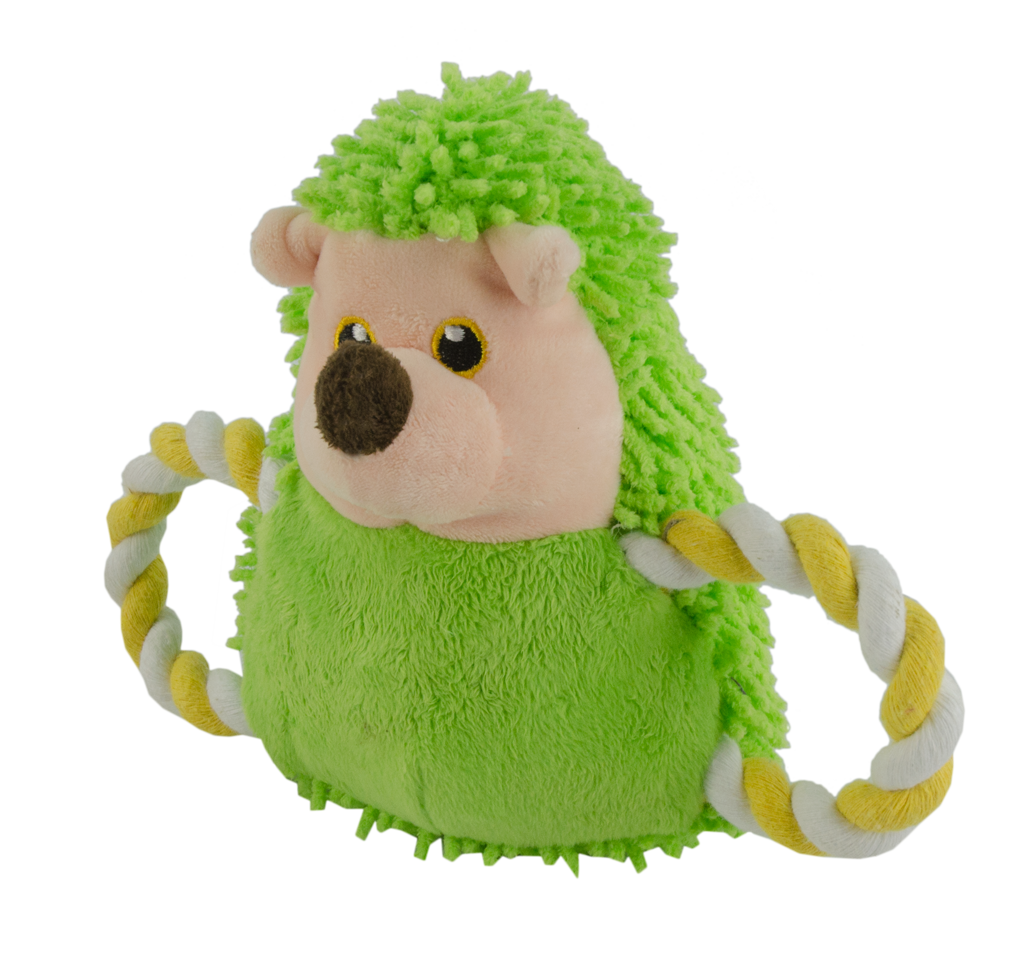 Fuzzle Hedgie Pull Me Grün – Super Weiches Kuscheltier Mit Quietscher