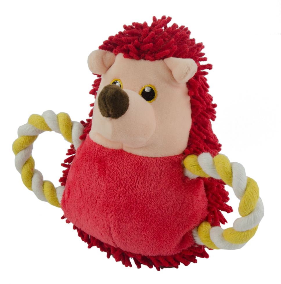 Fuzzle Hedgie Pull Me Rot – Super Weiches Kuscheltier Mit Quietscher