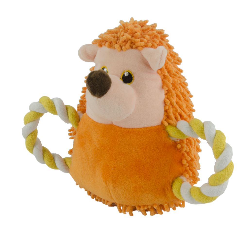 Fuzzle Hedgie Pull Me Orange – Weiches Kuscheltier Mit Quietscher für Mehr Spielspaß