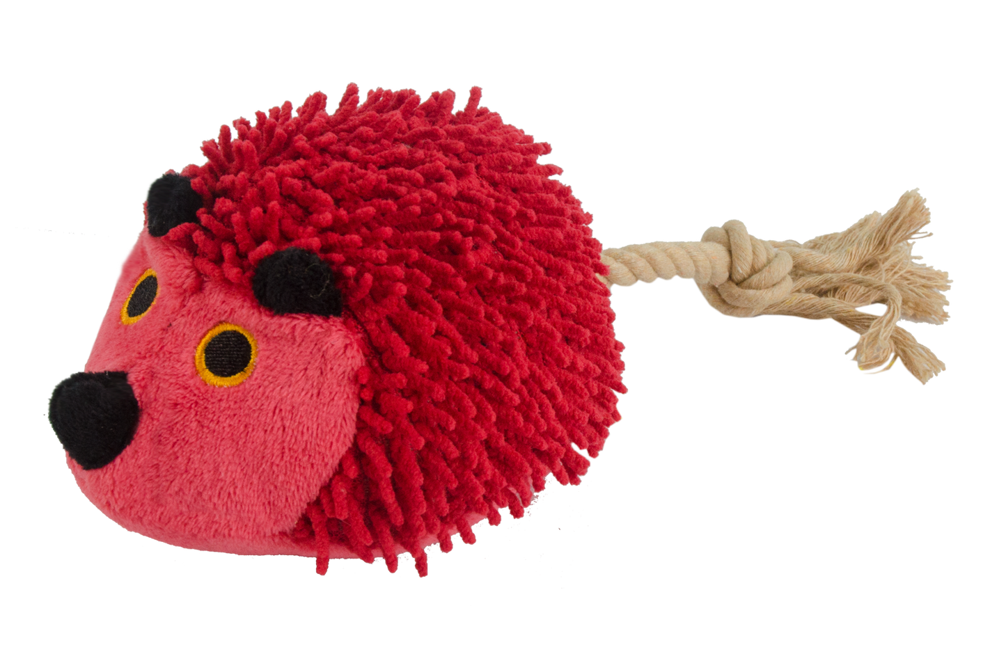 Fuzzle Hedgie Mit Schwanz Rot – Weiches Spielzeug Mit Quietscher