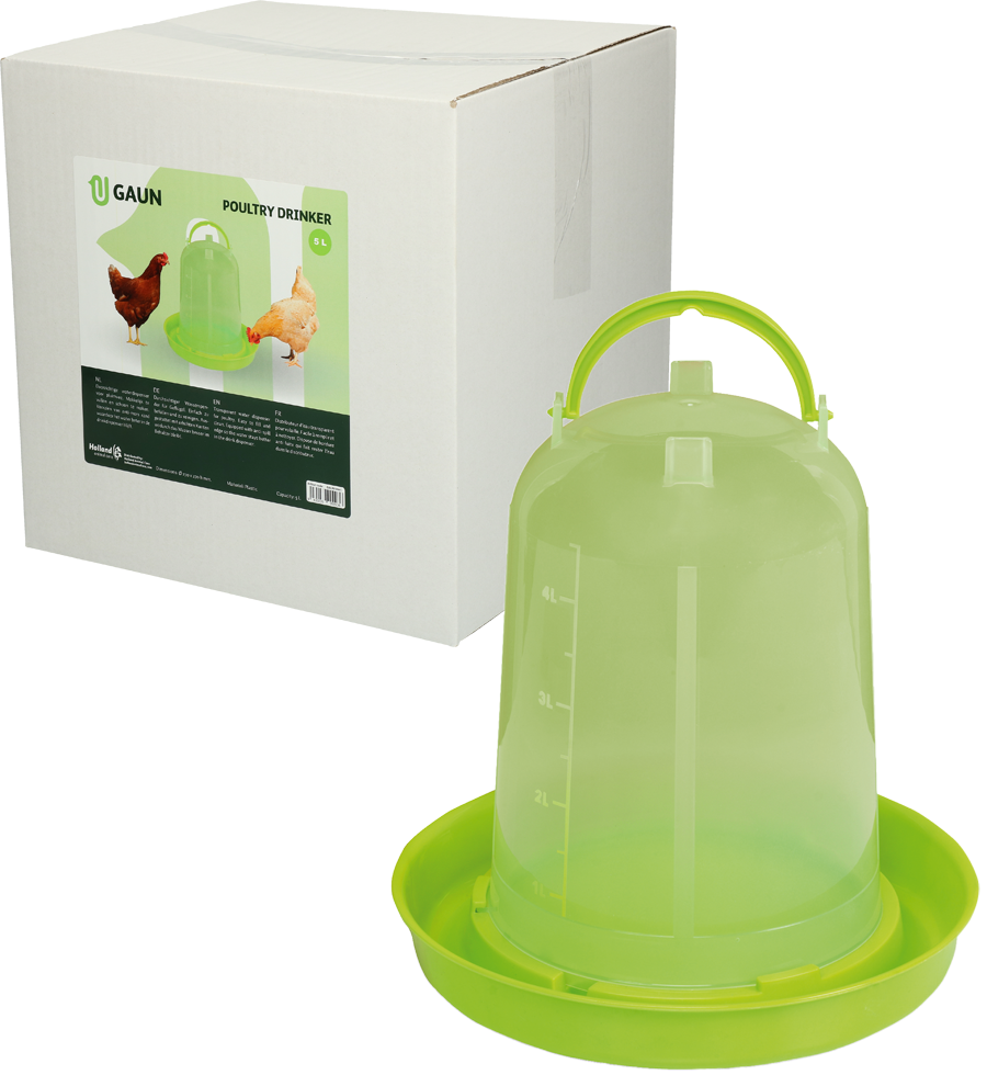 Gaun Geflügel Stülptränke Grün Lemon 5 l – Praktischer Wasserbehälter Mit Sichtfenster