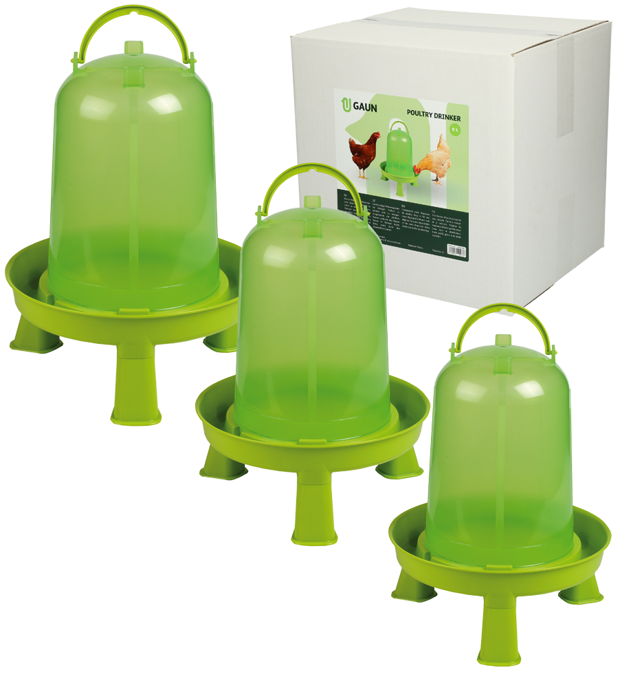 Gaun Geflügel Tränke mit Ständer Limonengrün – Hochwertiger Wasserspender für Geflügel
