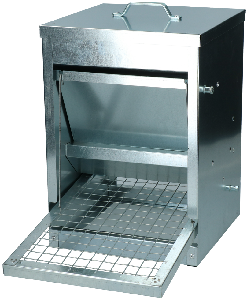 Gaun Geflügel Futterstation – Galvanisierte Metallkonstruktion für 5 Kg Futter