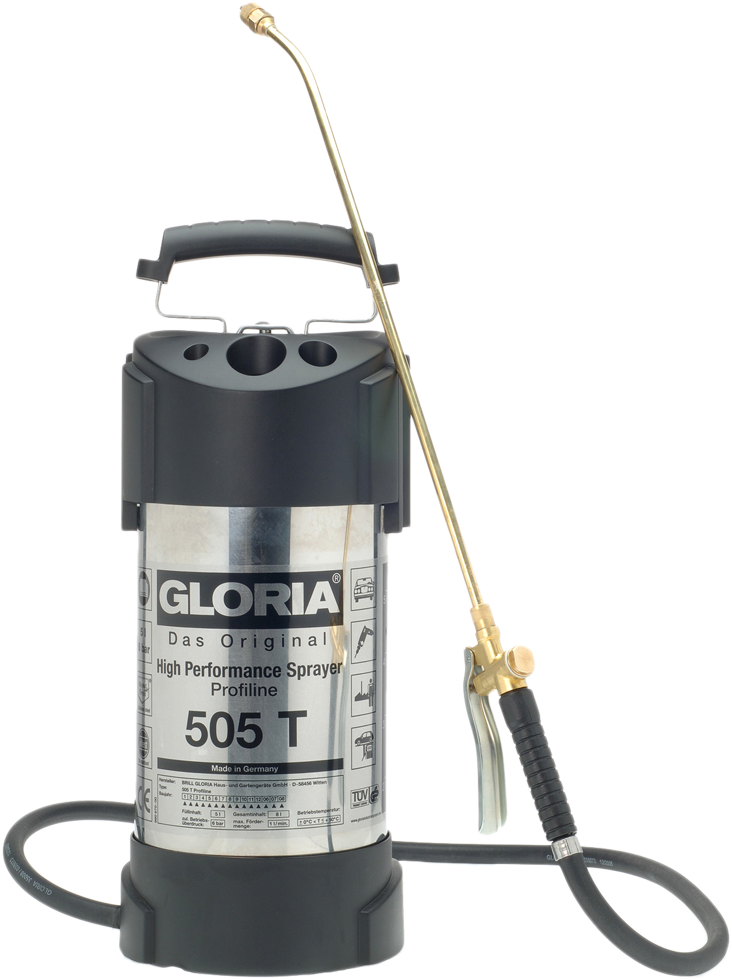 Gloria 505T 5L – Hochwirksames Edelstahl Spritzgerät mit Manometer