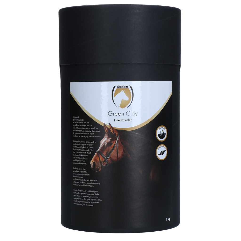 Excellent Horse Grüne Tonerde Feinpulver 2 kg – Hautpflegend und Muskelunterstützend
