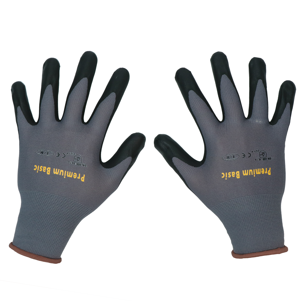 Keron Premium Basic S – Atmungsaktiver Nylonhandschuh Mit Nitrilschaumbeschichtung