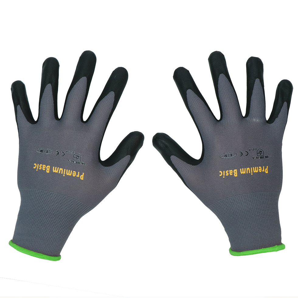 Keron Premium Basic XL – Atmungsaktiver Nylonhandschuh Mit Nitrilschaumbeschichtung