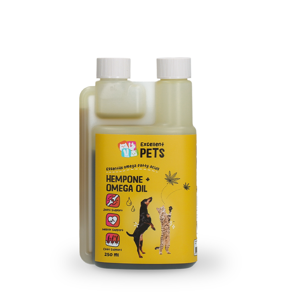 Excellent Pets HempOne Omega Öl 250 ml – Unterstützt Gelenke Und Fördert Glänzendes Fell
