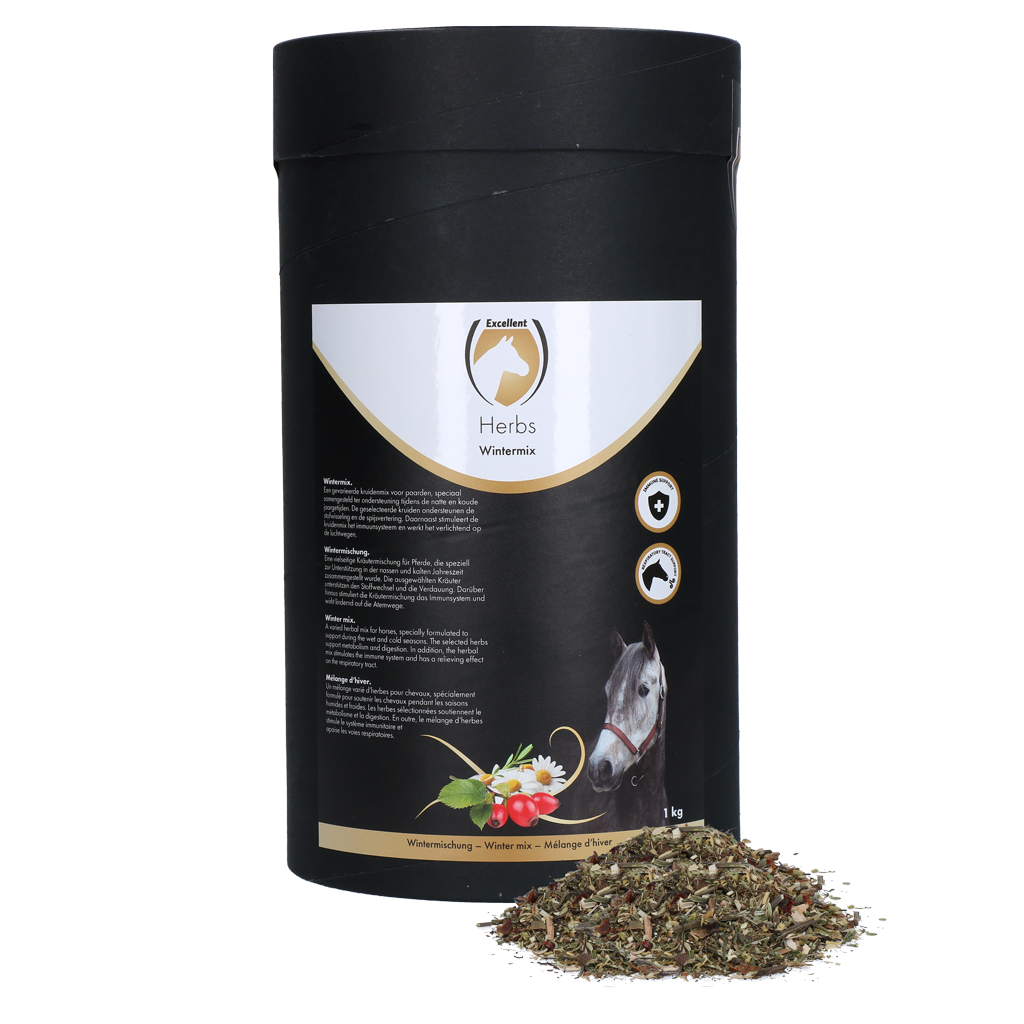 Excellent Horse Winterkräutermischung 1 kg – Unterstützt Stoffwechsel und Immunsystem