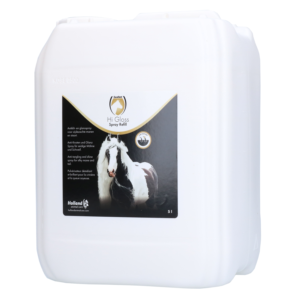Excellent Horse Hi Gloss Spray Nachfüllung 5 l – Perfekter Glanz für Mähne und Schweif