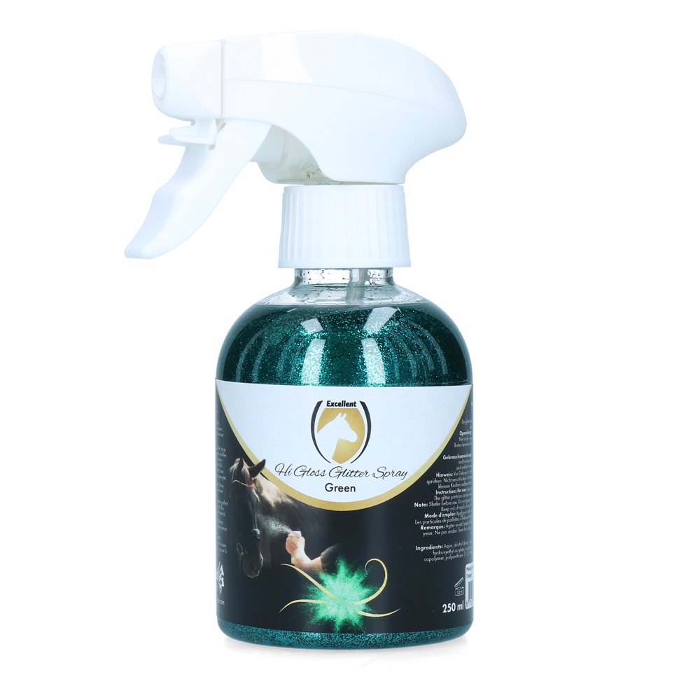 Excellent Horse Hi Gloss Glitzer Spray Turquoise 250 ml – Strahlender Glitzereffekt für Pferd und Pony