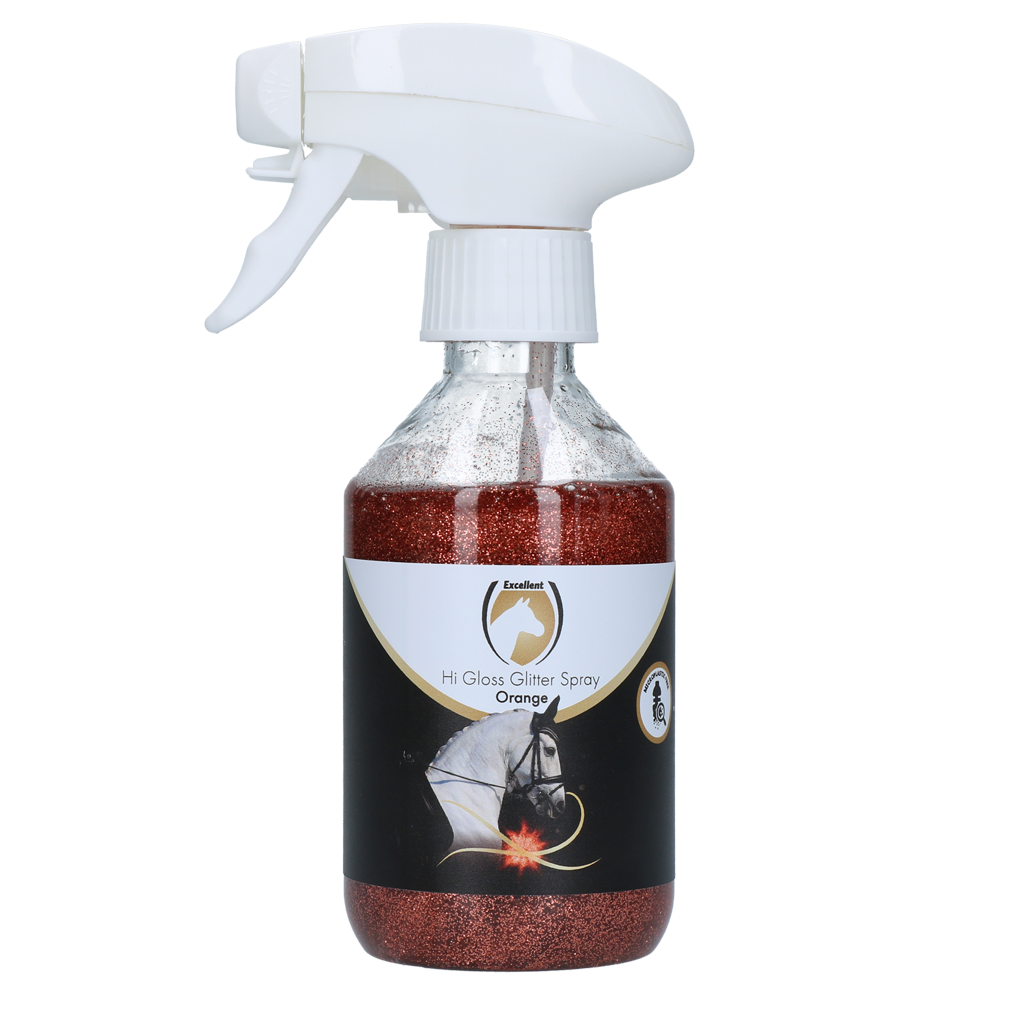 Excellent Horse Hi Gloss Glitter Spray Orange 250 ml – Für Strahlenden Glitzereffekt