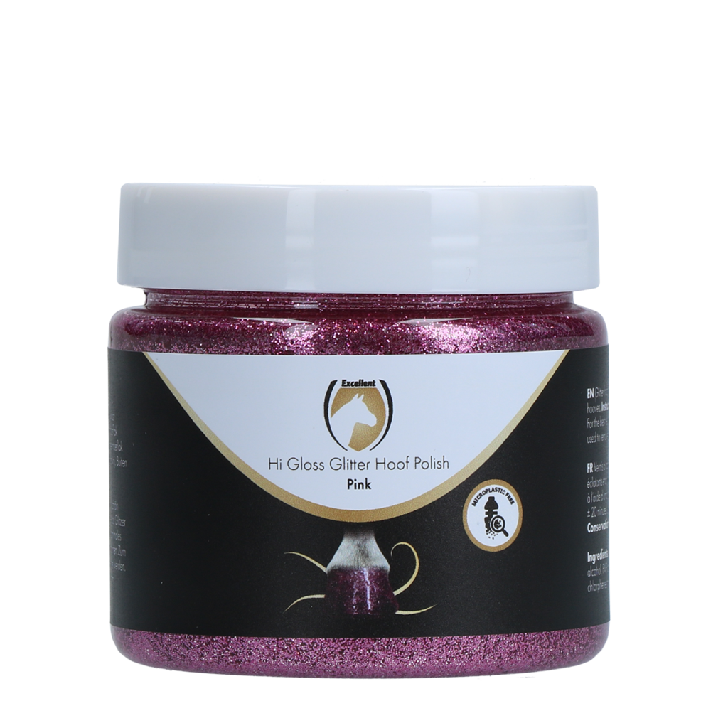 Excellent Horse Hi Gloss Glitter Huflack Pink 150 ml – Strahlender Glanz für Pferdehufe