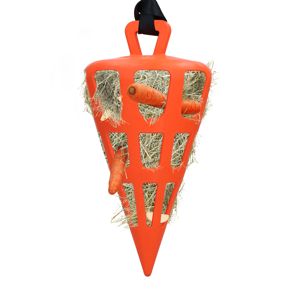 Hay Slow Feeder Fun Und Flex Karotte Orange – Langsame Heufütterung Für Weniger Langeweile