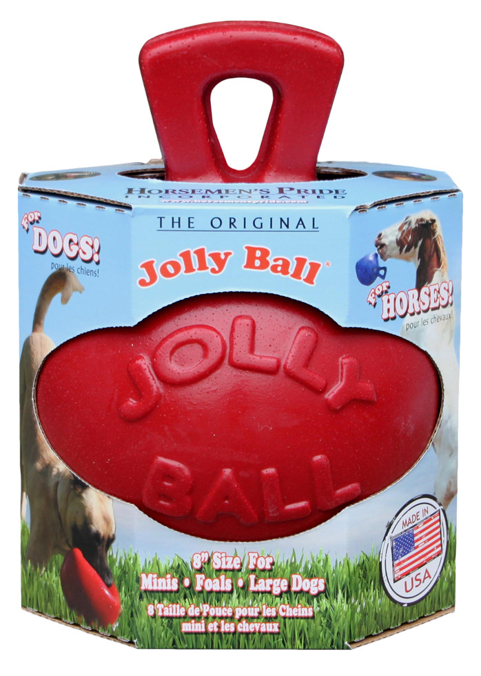 Jolly Ball Dual Rot – Selbstaufpumpender Pferdespielball