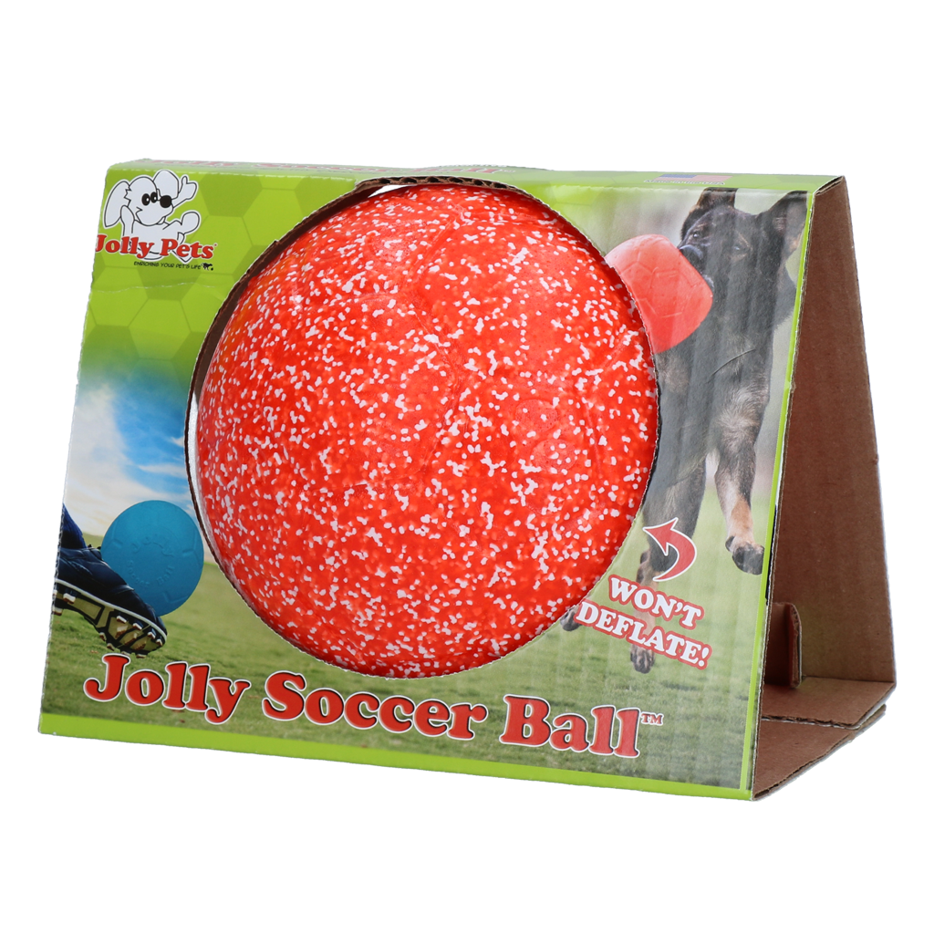 Jolly Hundeball Orange/Weiß S – Bissfestes Jollyflex-Material und Schwimmfähig