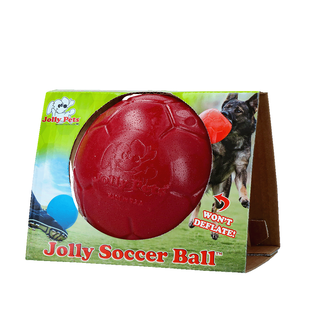 Jolly Jolly Soccer Ball Rot S – Bissfestes Material für Langlebigen Spielspaß
