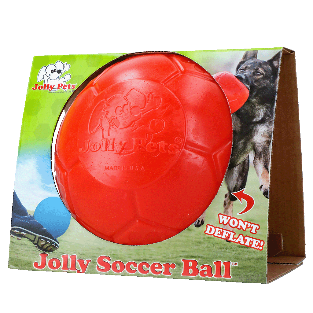 Jolly Jollyflex Fußball Orange L – Bissfestes Material und Schwimmfähig