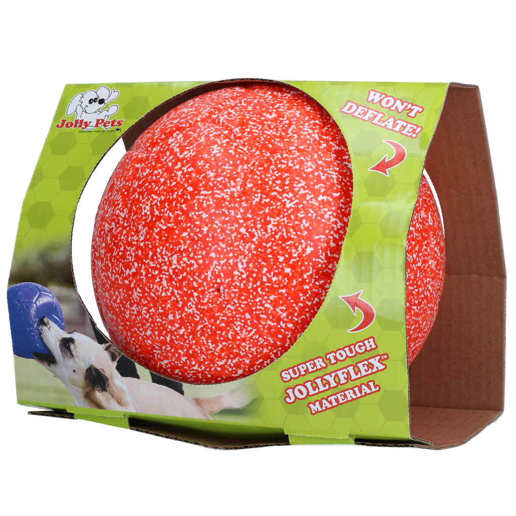 Jolly Fußball Orange/Weiß L – Bissfestes und Formstabilisiertes Material