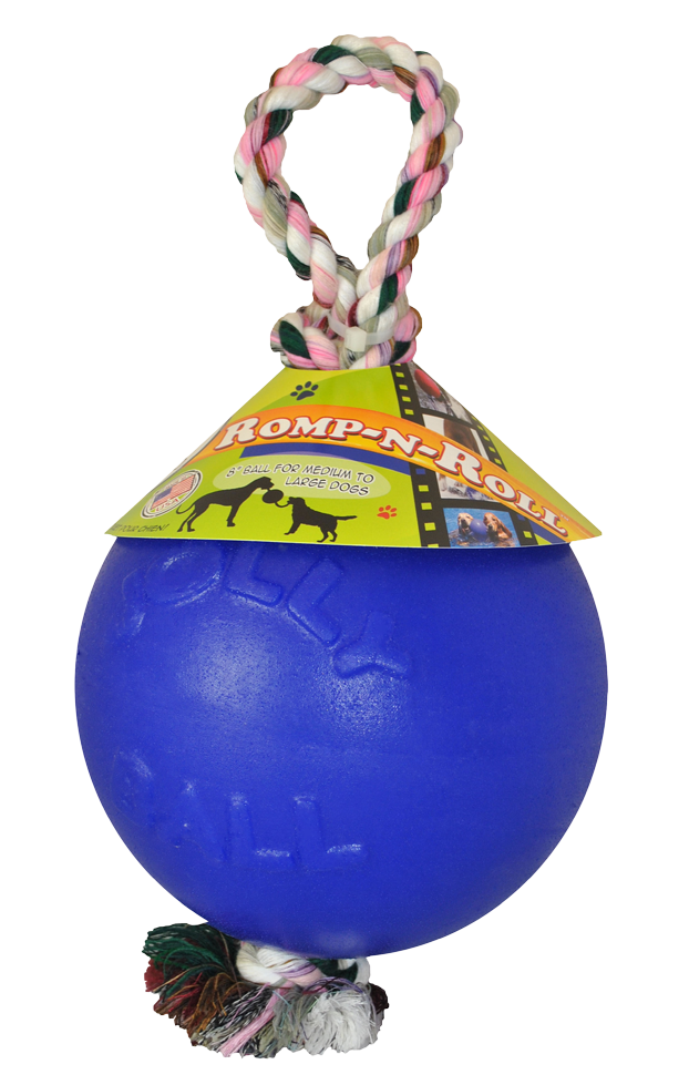 Jolly Romp-n-Roll Blau M – Spielzeug Mit Zahnreinigungsfunktion