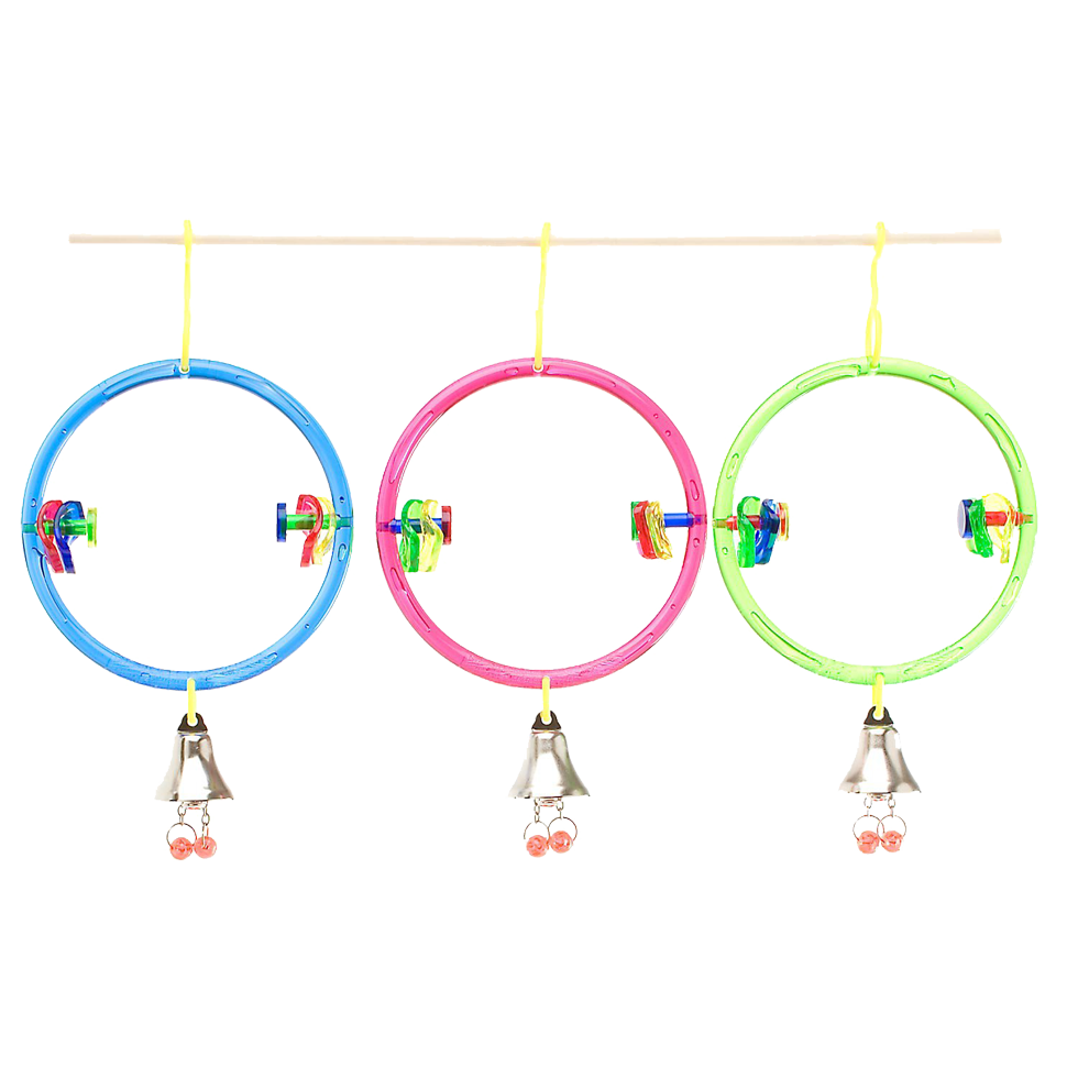 JW Activitoy Ring Clear – Unterhaltsame Vogelschaukel Mit Spielringen und Glöckchen