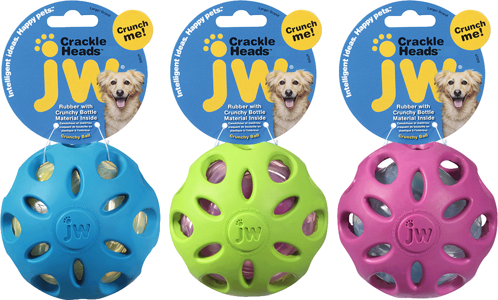 JW Crackle Heads Ball L – Hergestellt Aus Langlebigem Kautschuk