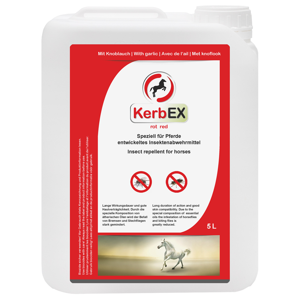 KerbEX Rot 5 l – Langanhaltender Insektenschutz für Pferde