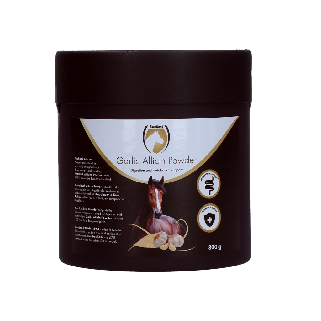 Excellent Horse Knoblauch Allicin Pulver 800 g – Unterstützt Verdauung Und Stoffwechsel
