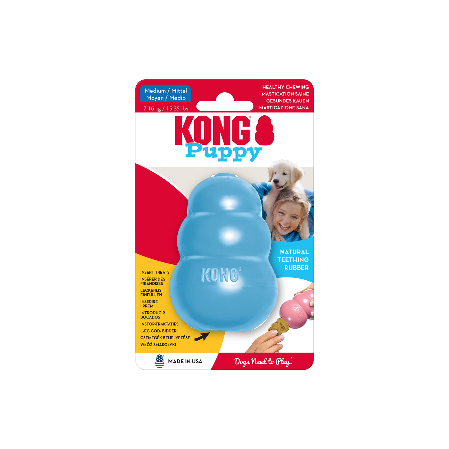 KONG Puppy M Blau
