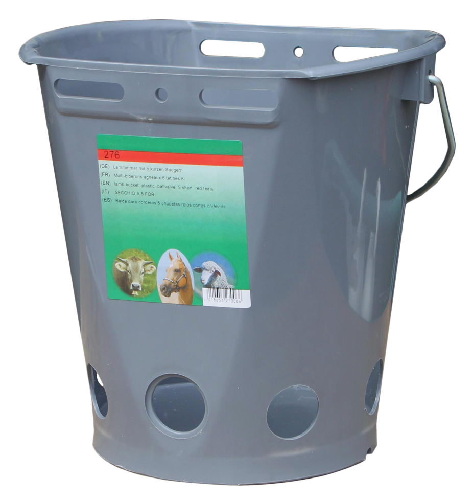 Lambar 2-Seiten Eimer 8 Liter – Mit 5 Trinköffnungen für Flexibles Trinken