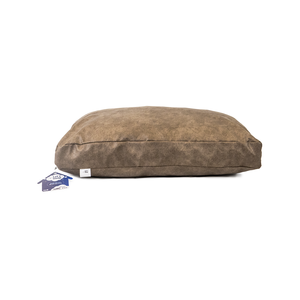 Let's Sleep Plush Pillow Hundebett M Taupe – Weiches Und Dickes Hundebett