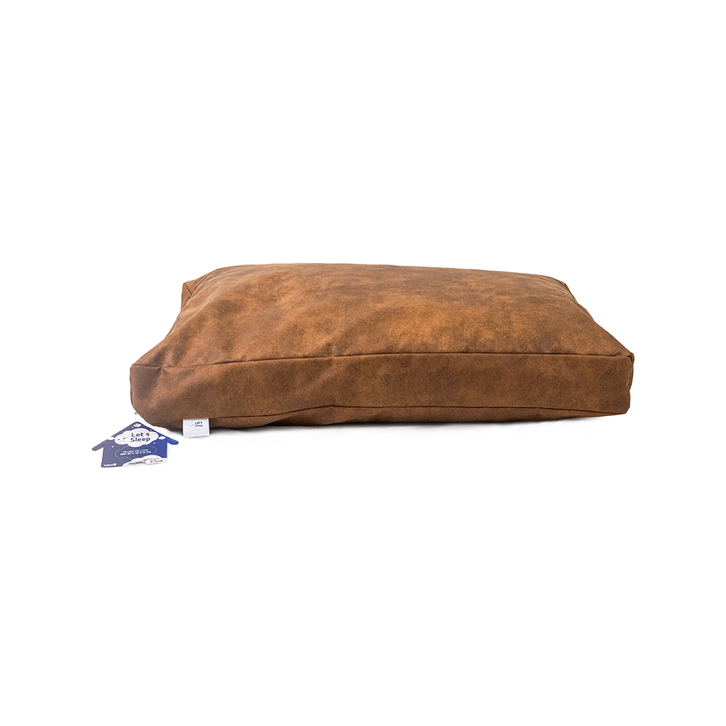 Let's Sleep Plush Pillow Hundebett L Cognac – Weich Und Bequem Für Entspannende Ruhezeiten