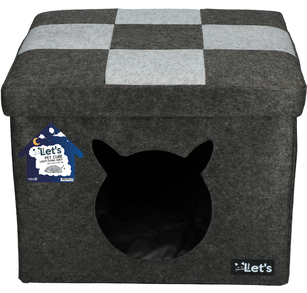 Let's Sleep Pet Cube Helles/Dunkelgrau – Faltbar Und Vielseitig Nutzt