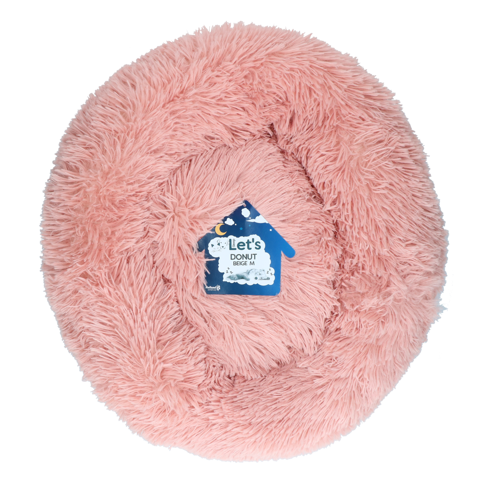 Let's Sleep Donut Rosa M – Bequemer Schlafplatz Für Hunde Und Katzen