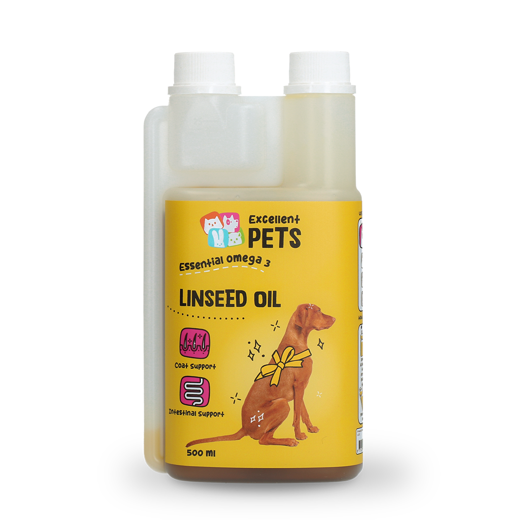 Excellent Pets Leinsamenöl 500 ml – Unterstützt Gesunde Haut und Glänzendes Fell