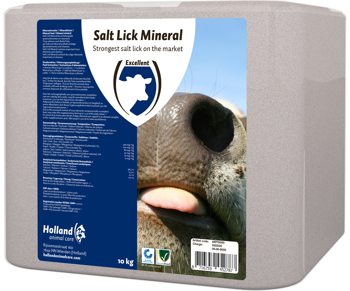 Excellent Leckstein Mineral Rindvieh 10 kg – Hochwertiger Mineralstoff für Rinder