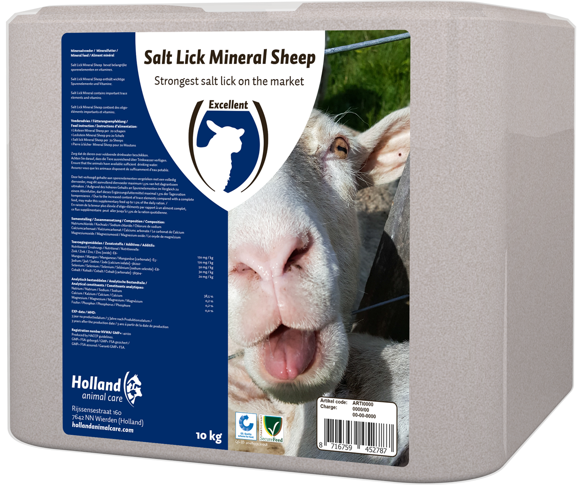Excellent Leckstein Mineral Schaf 10 kg – Natürliche Mineralien Für Gesunde Schafe